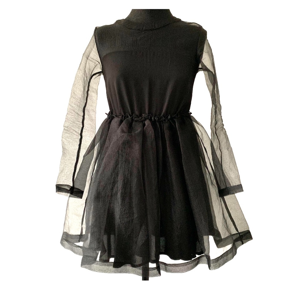 PomPom See-through Mini Dress